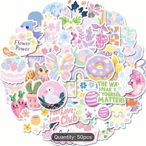 50 Cute Pastel Spring Stickers
